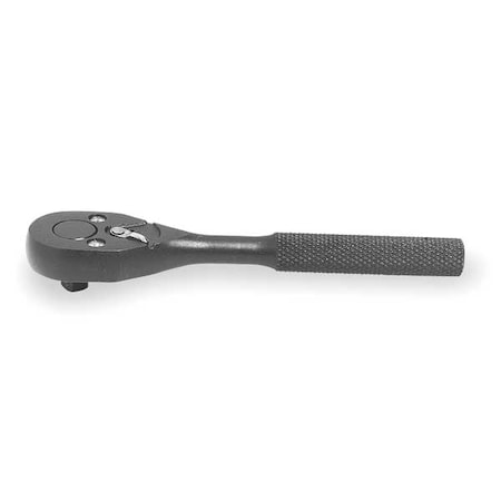 Proto 1/4" Drive 24 Geared Teeth Pear Head Style Hand Ratchet, 5" L, Black Oxide Finish J4749BL
