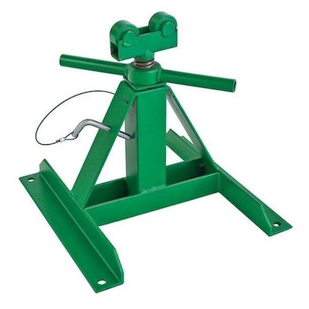 GREENLEE Telescoping Reel Stand, Adjustable, 28 In Max Height, Load Capacity 2,500 lb, Green, Steel 687