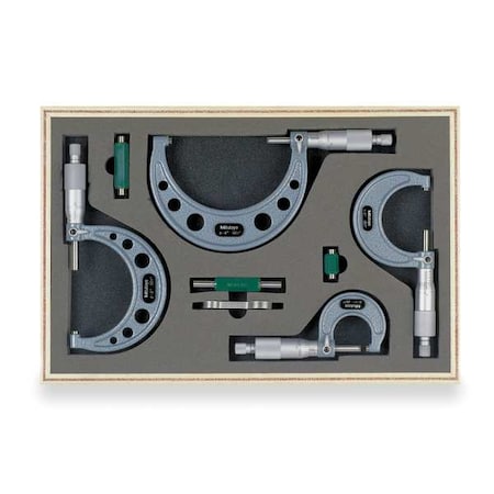 Mitutoyo Micrometer Set, 0-4 In 103-930 | Zoro
