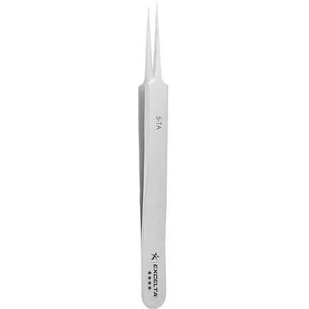 Excelta Tweezers, Titanium, 4 1/4" L, Straight 5-TA