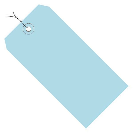 Partners Brand Shipping Tags, Pre-Wired, 13 Pt., 6 1/4" x 3 1/8", Light Blue, PK1000 G11083B