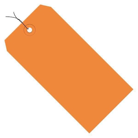 Partners Brand Shipping Tags, Pre-Wired, 13 Pt., 3 1/4" x 1 5/8", Orange, PK1000 G11023H