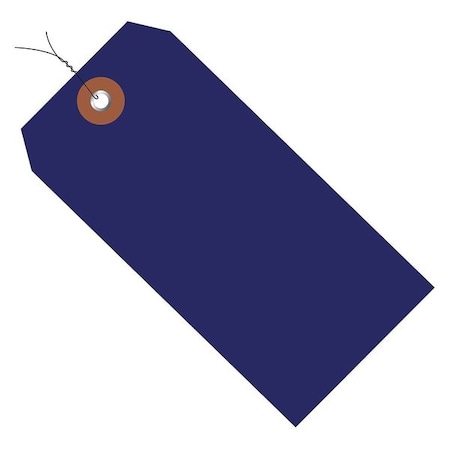 Partners Brand Plastic Shipping Tags, Pre-Wired, 4 3/4" x 2 3/8", Blue, PK100 G26055W