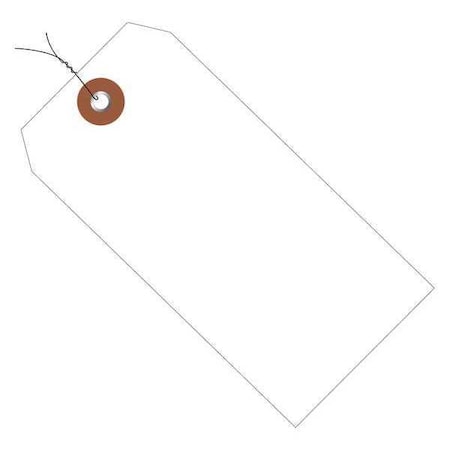 Partners Brand Plastic Shipping Tags, Pre-Wired, 4 3/4" x 2 3/8", White, PK100 G26050W