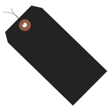 Partners Brand Plastic Shipping Tags, Pre-Wired, 4 3/4" x 2 3/8", Black, PK100 G26051W