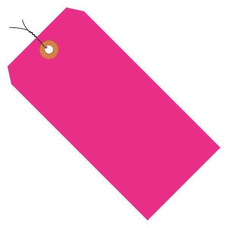Partners Brand Shipping Tags, Pre-Wired, 13 Pt., 3 1/4" x 1 5/8", Fluorescent Pink, PK1000 G12023E