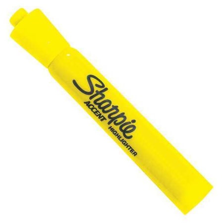 Sharpie Sharpie Accent Highlighters, Yellow, PK12 MK601YE