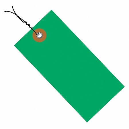 Tyvek Tyvek Shipping Tags, Pre-Wired, 3 3/4" x 1 7/8", Green, PK100 G14033C