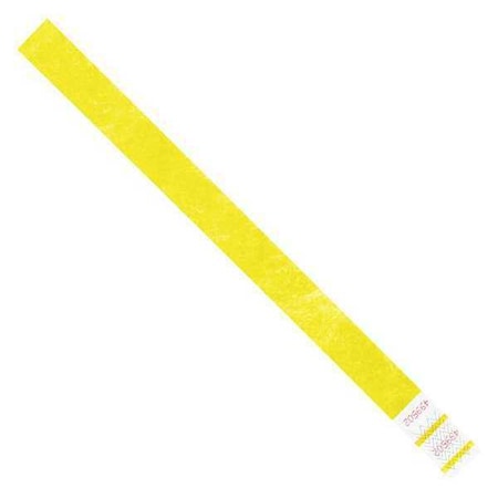 Tyvek Tyvek Wristbands, 3/4" x 10", Yellow, PK500 WR101YE