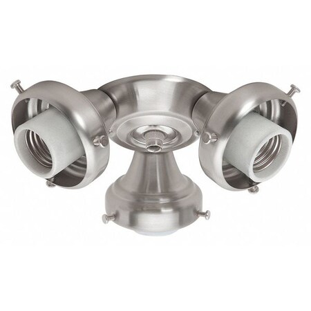 HUNTER Low-Profile Three Light Fitter, Brushed Nickel 99136