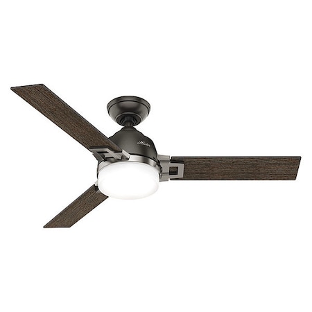 Hunter Decorative Ceiling Fan, 48 in Blade Dia, 3 Blades, 3 Speeds, 120, Noble BronzeÂ  59219