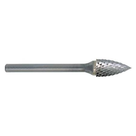Cle-Line 1/2x1/4 Hardened Steel Shank Double Cut Carbide SG-5L6 Cle-Line 1849 Pointed Tree Bur C17840