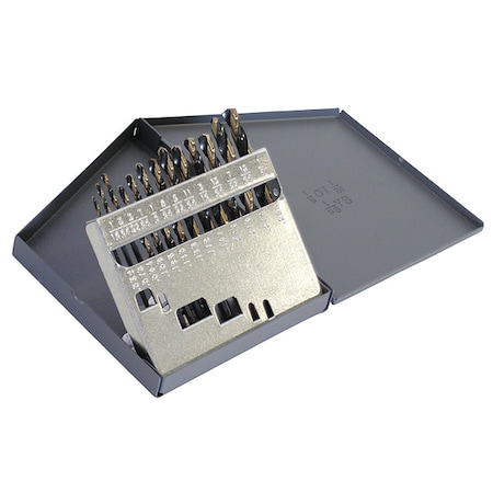 Cle-Line 13PC 135 Degree Heavy-Duty Mechanics Length Dril Set Cle-Line 1875R Black & Gold HSS 1/16-1/4x1/64 C18126