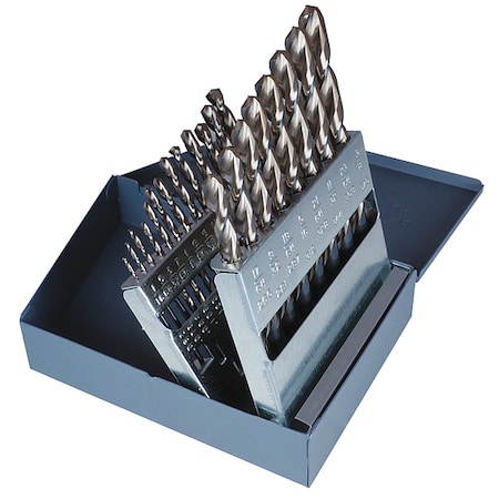 Cle-Line 21PC 135 Degree Heavy-Duty Parabolic Jobber Drill Set Cle-Line 1872 Black & Gold HSS 1/16-3/8x1/64 C18621