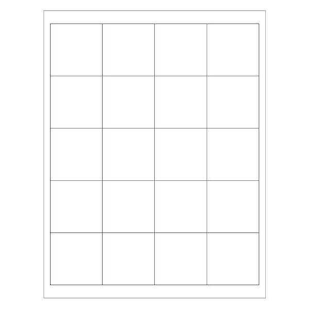 Tape Logic Tape Logic Laser Labels, Rectangle, 2" x 2", White, PK2000 LL111