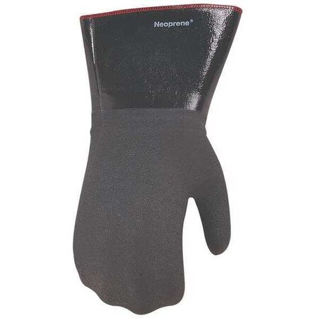 Carlisle FoodService Products 6786RMT San Jamar Neoprene Rubber Fryer Temperature Protection Oven Mitt, 14" Length