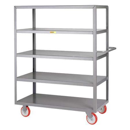 Little Giant Shelf Truck, 5-Flush, 1200 lb., 24 x 48", Steel, 1200 lb Load Capacity, 5 Shelves 5M-2448-5PY