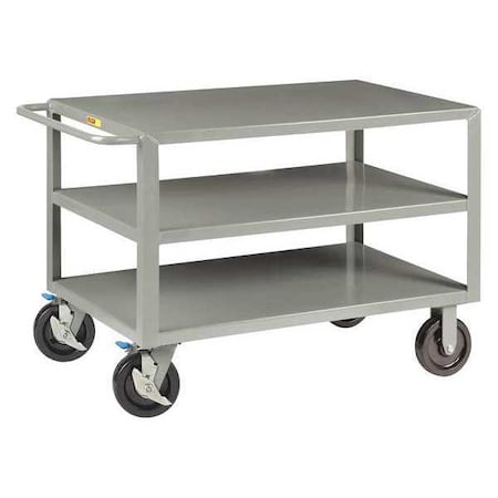 Little Giant Heavy-Duty Shelf Truck, 5000 lb., 36 x 72", Steel, 5000 lb Load Capacity, 3 Shelves, 77 1/2 in L 3GH372-8PHKBKPL