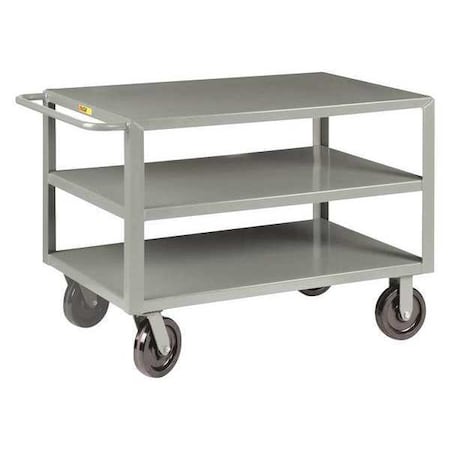 LITTLE GIANT Extr Heavy Dty Shelf Truck, 5000lb, 24x36", Steel, 3 Shelves, 5000 lb 3GH-2436-8PHK