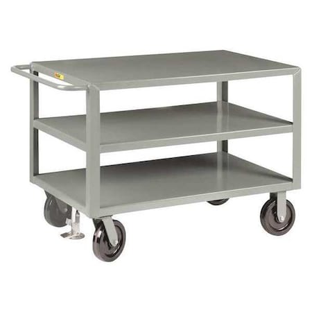 LITTLE GIANT Heavy-Duty Shelf Truck, 5000 lb., 36 x 72", Steel, 3 Shelves, 5,000 lb 3GH3672-8PHK-FL