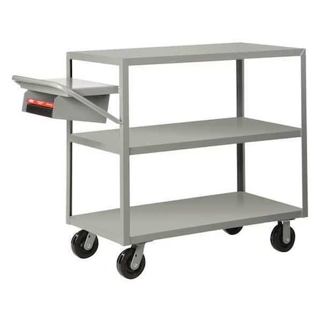 Little Giant Multi-Shelf Order Picking Truck, 30 x 48", Steel, 3600 lb Load Capacity, 3 Shelves, 45" H 3M-3048-6PH-WSP