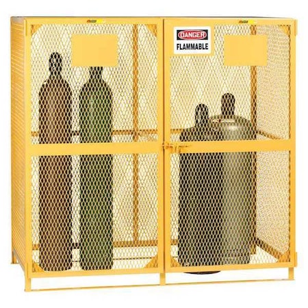 Little Giant Gas Cylinder Storage Unit, 2-Labelled GSU2-72W-70H