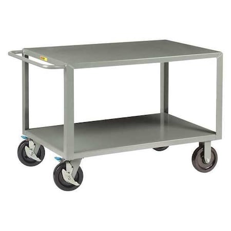 Little Giant Heavy-Duty Shelf Truck, 5000 lb., 36 x 72", Steel, 5000 lb Load Capacity, 2 Shelves, 77 1/2 in L GH3672-8PHKBKPL