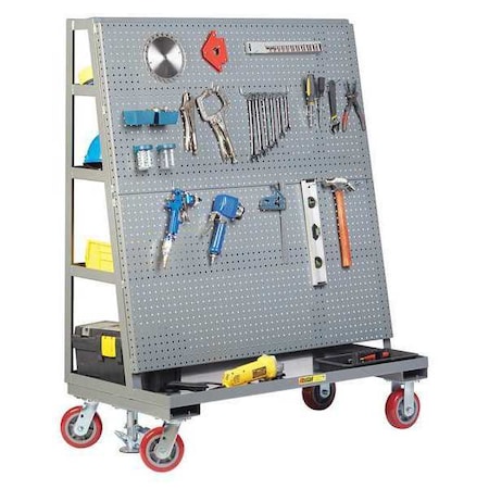 Little Giant Mobile Pegboard, w/Back Shelves, 24 x 36" AFPBS2436-6PYFL