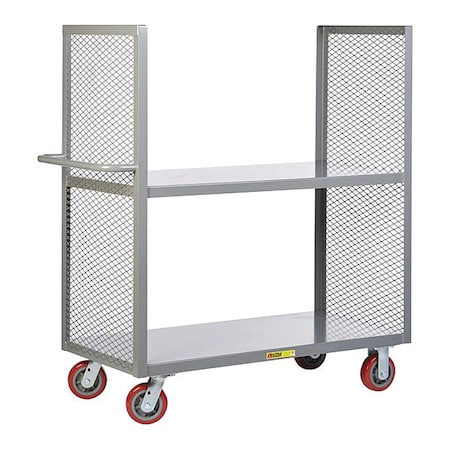 Little Giant Shelf Truck, 2-Sided, 2-Shelf, 24 x 48", Steel, 3600 lb Load Capacity, 2 Shelves, 57" H DET2-2448-6PY