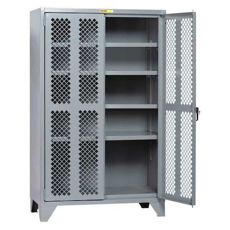 Little Giant Shelving Storage Cabinet, 78 in H, 60 in W, Gray, 4 Adjustable Shelves SSLP4-A-2460
