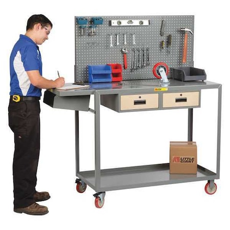 Little Giant Mobile Workstation, Work Height, 24 x 36" QC2436-TL2DRPB