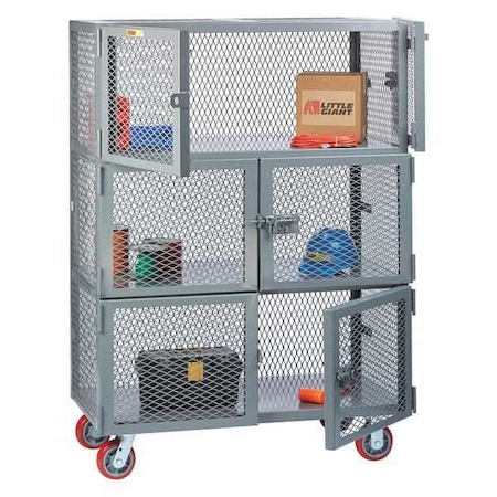 Little Giant Mobile Storage Locker, 3-Compartment SC2-6D-3048-6PY