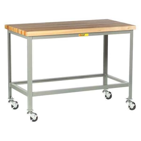 Little Giant Mobile Table, Butcher Block Top, 36 x 72" WT-3672-3R