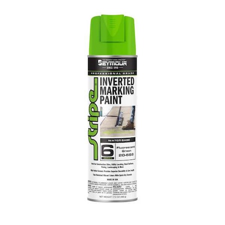 Seymour Of Sycamore Inverted Marking Paint, 17 oz., Fluorescent Green, Water -Based 20-668
