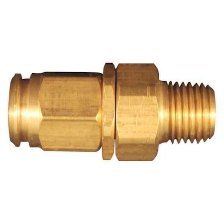 Milton Cobra Flex Hose Fitting, 1/4" MNPT, PK10, Brass, 10 PK 1623-10