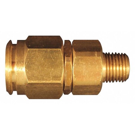 Milton Cobra Flex Fitting, 3/8" MNPT, PK10, Brass, 10 PK 1624-10
