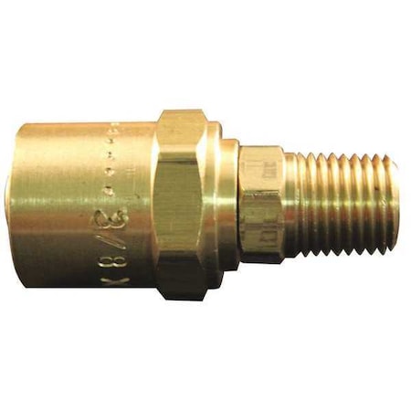 Milton Reusable Hose End, 1/4"MNPT, 11/16"OD, PK10, Brass, 10 PK 621-11