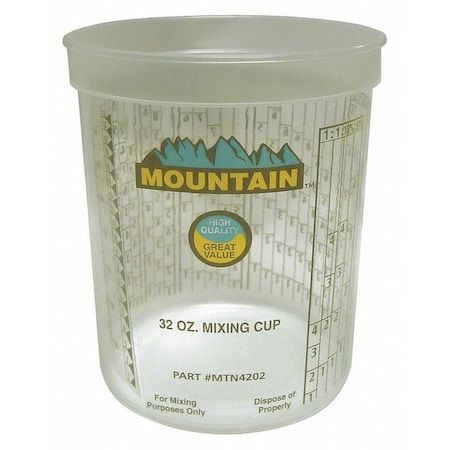 MOUNTAIN Mixing Cup, 1 qt, 100 PK 4202