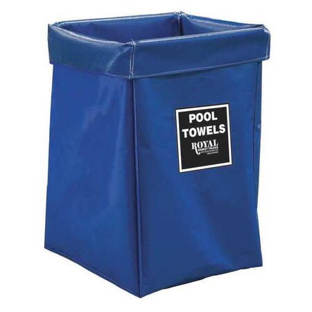Royal Basket Trucks X-Frame Bag, 6 Bu, BL Vinyl, Pool Twl R06-BBX-XPN