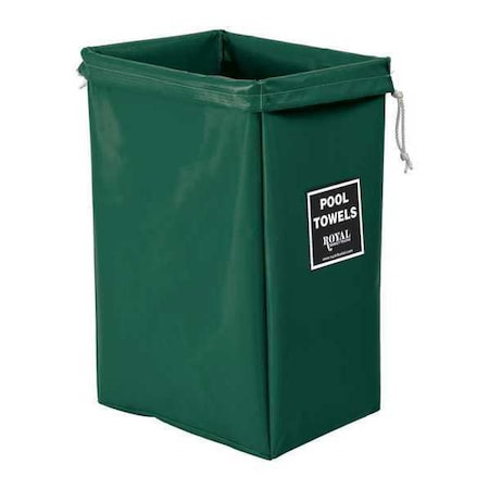 Royal Basket Trucks Hamper Bag, Green Vinyl, Pool Towels R00-EEX-PHN