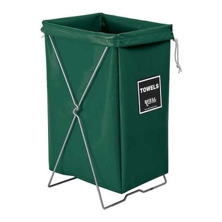 Royal Basket Trucks Hamper Kit, Green Vinyl, Towels R00-EEX-THK