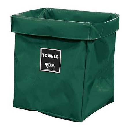Royal Basket Trucks X-Frame Bag, 8 Bu, GN Vinyl, Towels R08-EEX-XTN