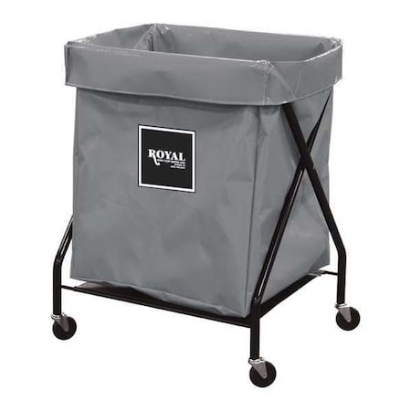 Royal Basket Trucks X-Frame Cart, 8 Bu, Gray Vinyl R08-GGX-XFA-3ONN