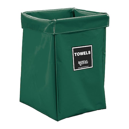 Royal Basket Trucks X-Frame Bag, 6 Bu, GN Vinyl, Towels R06-EEX-XTN