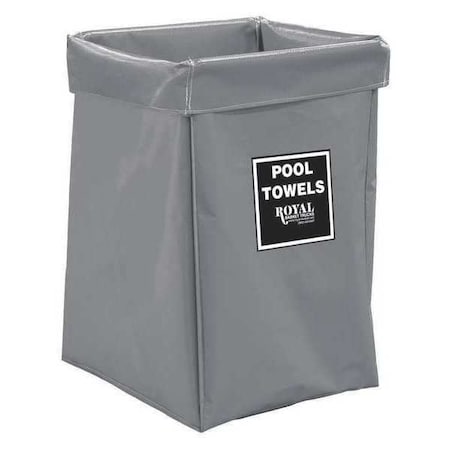 Royal Basket Trucks X-Frame Bag, 6 Bu, GR Vinyl, Pool Twl R06-GGX-XPN
