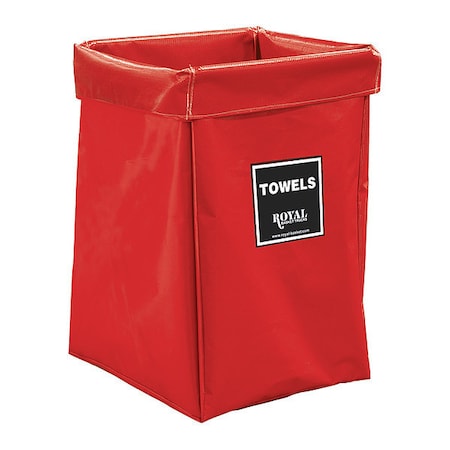 Royal Basket Trucks X-Frame Bag, 6 Bu, RD Vinyl, Towels R06-RRX-XTN
