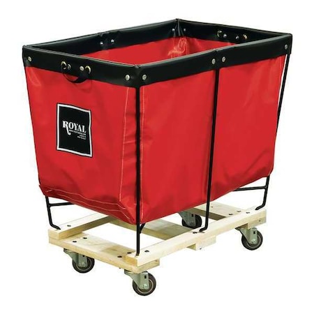 Royal Basket Trucks Elevated Truck, 3 Bu, Red Vinyl R03-RRX-ELA-3UNN