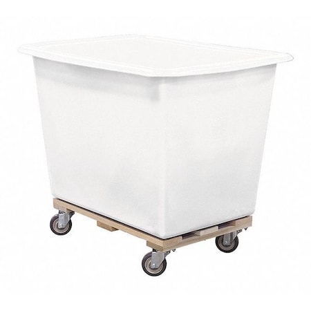 Royal Basket Trucks Poly Truck, 6 Bu, White, Wood Base R06-WHX-PTA-4UNN
