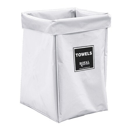 Royal Basket Trucks X-Frame Bag, 6 Bu, WH Vinyl, Towels R06-WWX-XTN