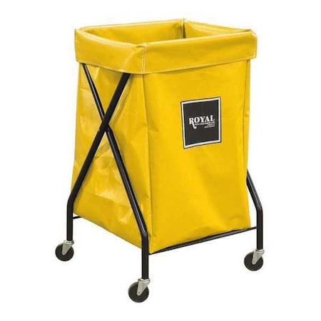 Royal Basket Trucks X-Frame Cart, 6 Bu, Yellow Vinyl R06-YYX-XFA-3ONN